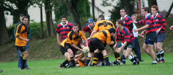 Scrum half Keith Hogg sets up another attack