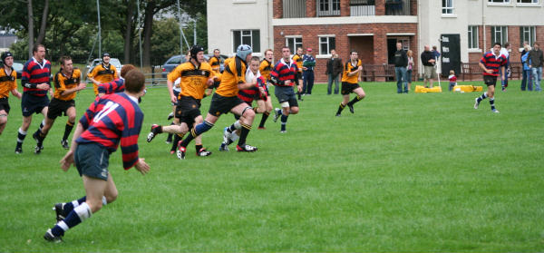 No 8 Graham Smith launches attack which leads to Annan's best try