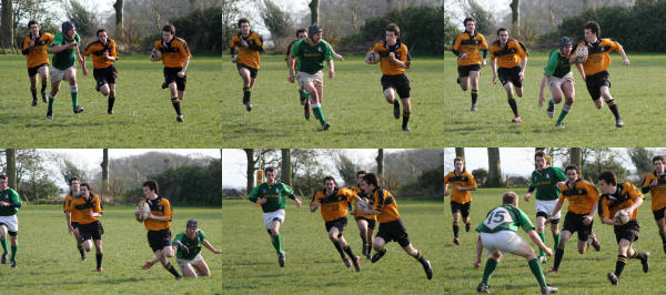 Alex Halliday on another of his mazy runs.