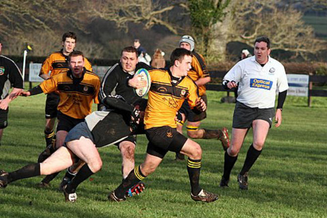 Alex Dunbar on his way to his 1st try