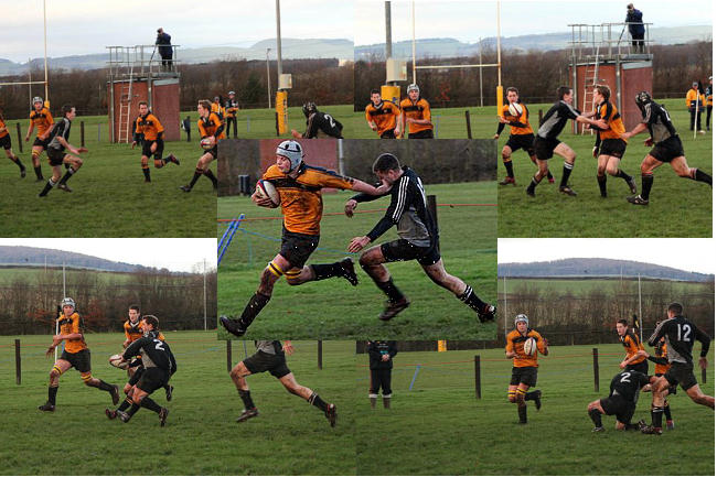 Graham Smith gets a try...set up nicely!