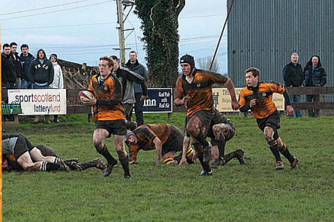 Andrew White makes a break for it..