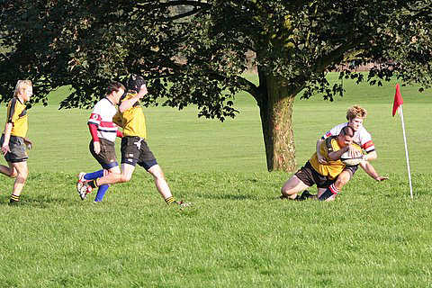 'The try line at last....'
