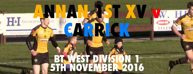 Annan 1st XV v Carrick: Match Highlights